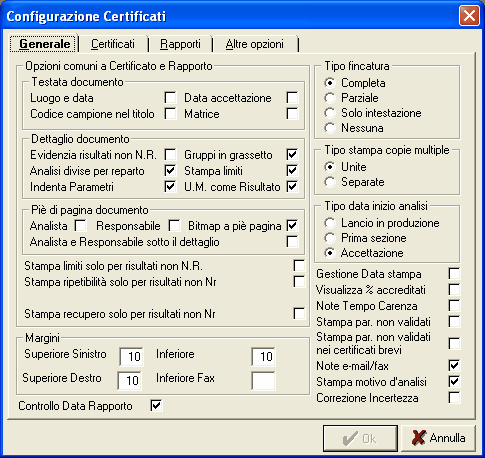 configurazione certificati